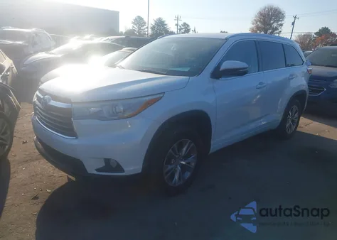 2015 Toyota Highlander Xle V6 from USA, damaged, VIN 5TDKKRFH9FS073829